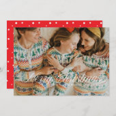 Carte de vœux de Noël simple script (Devant / Derrière)