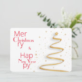 Carte de voeux de Noël simple typographie (Debout devant)