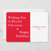 Carte de voeux de Noël simple typographie (Dos)