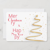 Carte de voeux de Noël simple typographie (Devant)