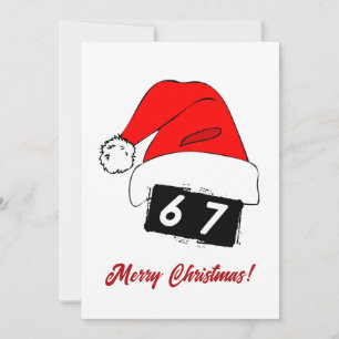 Carte de vœux de Noël Six Seven Joyeux Noël !