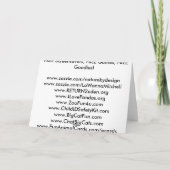 Carte de voeux de Noël Snow Leopard (Dos)