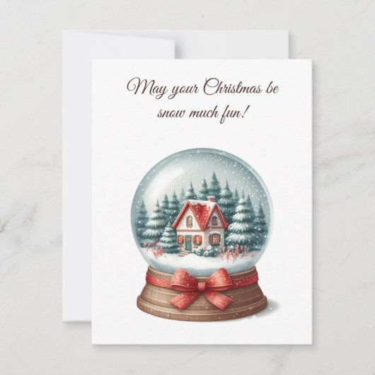 Carte de vœux de Noël Snow Much Fun – Vous souhait (Devant)