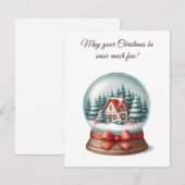 Carte de vœux de Noël Snow Much Fun – Vous souhait (Devant / Derrière)