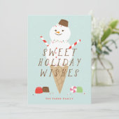 Carte de voeux de Noël Snowcone (Debout devant)