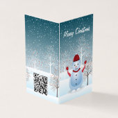 Carte de voeux de Noël Snowman d'hiver (Outside)