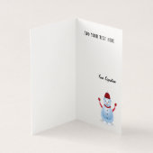 Carte de voeux de Noël Snowman d'hiver (Inside)
