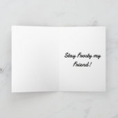 Carte de voeux de Noël Snowman, Frosty (Intérieur)