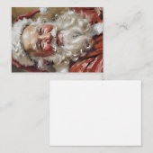 Carte de vœux de Noël Sourires du Père Noël (Devant / Derrière)