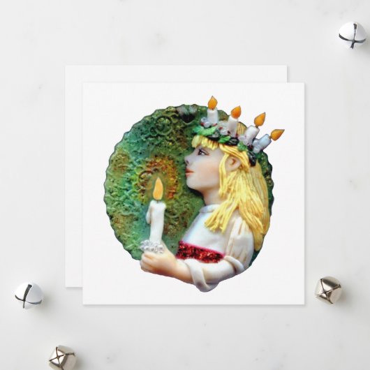 Carte de vœux de Noël St. Lucia Round 2013 JL Biel (Devant/Arrière en situation)