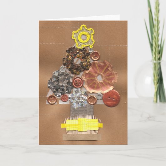 Carte de voeux de Noël Steampunk (Devant)