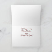 Carte de vœux de Noël sur le thème du train Santa (Intérieur)