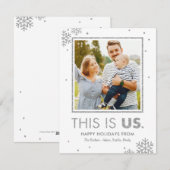 Carte de vœux de Noël This Is Us Silver (Devant / Derrière)