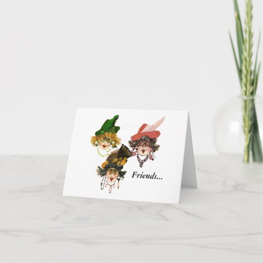 Carte de vœux de Noël Trois amis pour les fêtes (Devant)