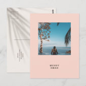 Carte de vœux de Noël tropical avec photo et texte (Devant / Derrière)