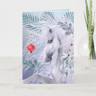 Carte de voeux de Noël Unicorn Deluxe