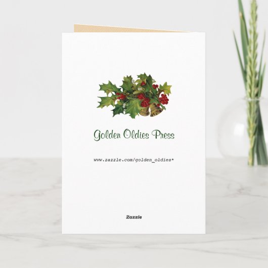 Carte de voeux de Noël victorienne (Dos)