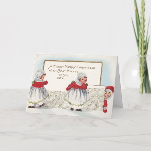 Carte de voeux de Noël victorienne (Devant)