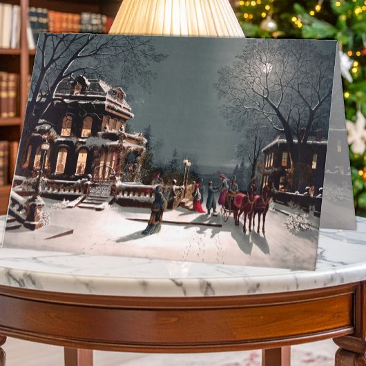 Carte de voeux de Noël victorienne