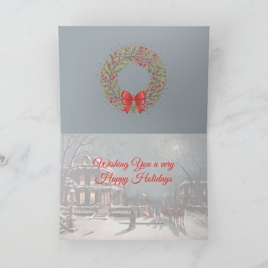 Carte de voeux de Noël victorienne (Intérieur)