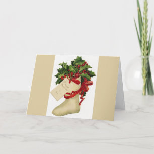Carte de voeux de Noël victorienne