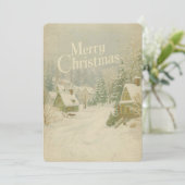 Carte de vœux de Noël 'Village d'hiver cosy' - 5x7 (Debout devant)