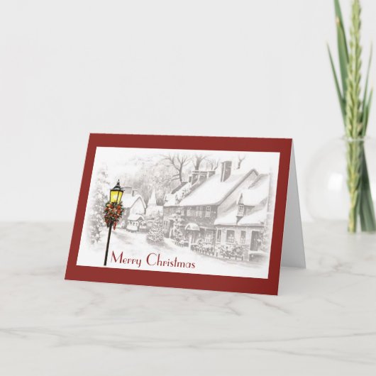 Carte de vœux de Noël Ville (Devant)