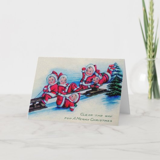 Carte de voeux de Noël Vintage (Devant)