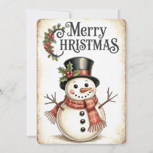 Carte de voeux de Noël Vintage