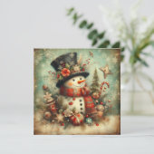 Carte de vœux de Noël vintage (Debout devant)