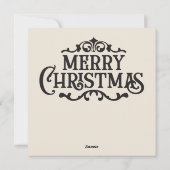 Carte de vœux de Noël vintage (Dos)