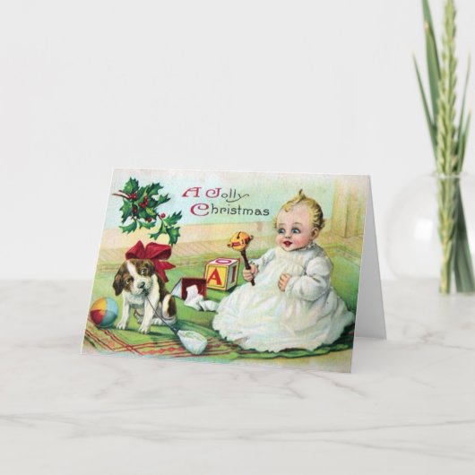 Carte de voeux de Noël Vintage (Devant)