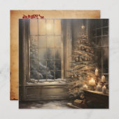 Carte de voeux de Noël Vintage (Devant / Derrière)