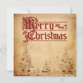 Carte de voeux de Noël Vintage (Dos)