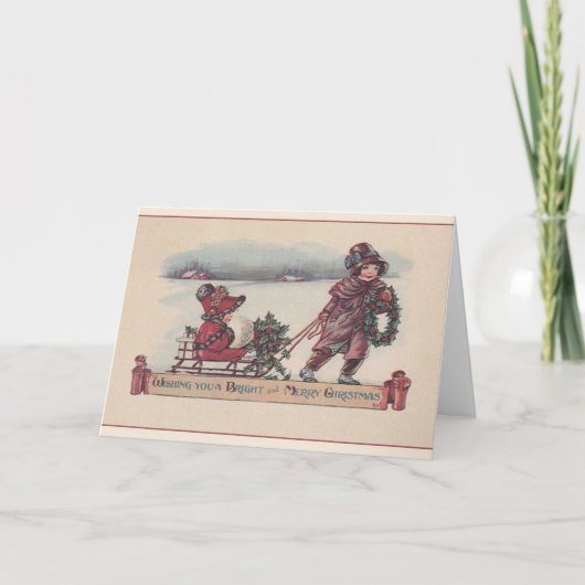 Carte de voeux de Noël Vintage (Devant)