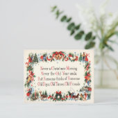 Carte de vœux de Noël vintage avec poème de Noël (Debout devant)