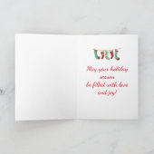 Carte de voeux de Noël Vintage Retro (Intérieur)