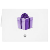 Carte de voeux de Noël violet (Dos Horizontal)