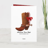 Carte de voeux de Noël Whimsical de style occident (Dos)