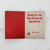 Carte de voeux de Noël Whimsical de style occident (Intérieur)