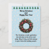 Carte de voeux de Noël Wreath (Devant)