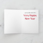 Carte de voeux de Noël Wren (Script rouge) (Intérieur)