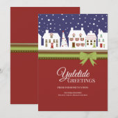 Carte de vœux de Noël Yuletide Greetings (Devant / Derrière)