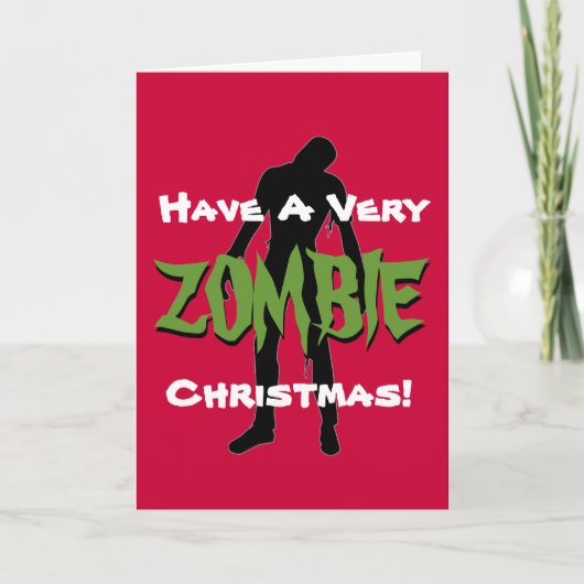 Carte de voeux de Noël ZOMBIE (Devant)