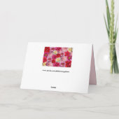 carte de voeux de nombreux roses (Dos)