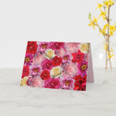 carte de voeux de nombreux roses (Fleur jaune)