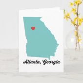 Carte de voeux de note d'Atlanta, la Géorgie/- (Fleur jaune)