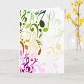 Carte de voeux de notes musicales (Fleur jaune)