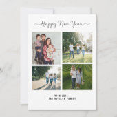 Carte de vœux de Nouvel An avec collage photo mode (Devant)