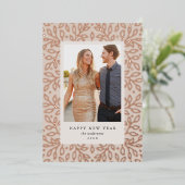 Carte de vœux de Nouvel An avec papier métallisé f (Debout devant)